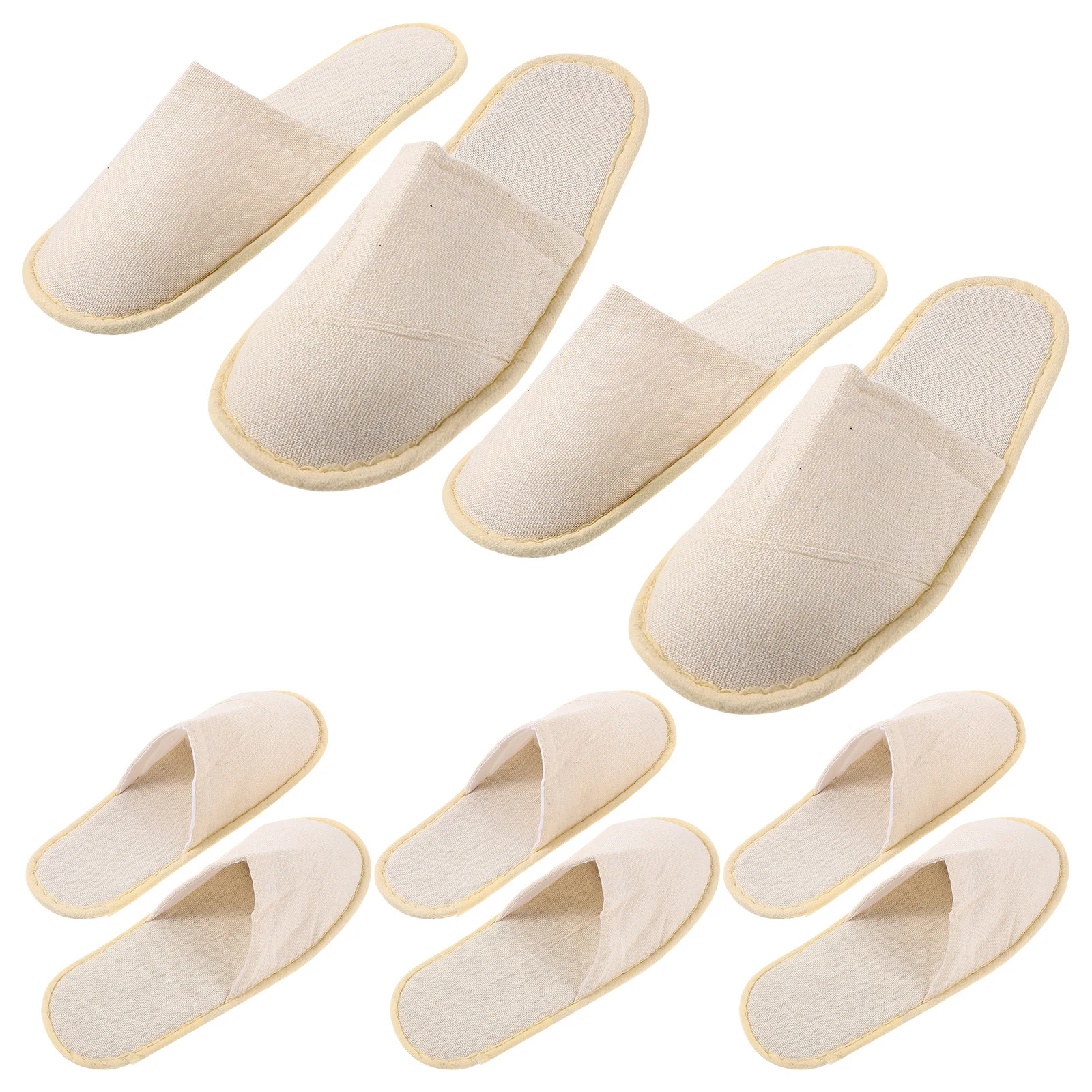 

6 Pairs Foldable Cotton Slippers Portable Unisex Travel Guest Random Color 38 42 Size Home Hotel Spa Safe Durable Storage