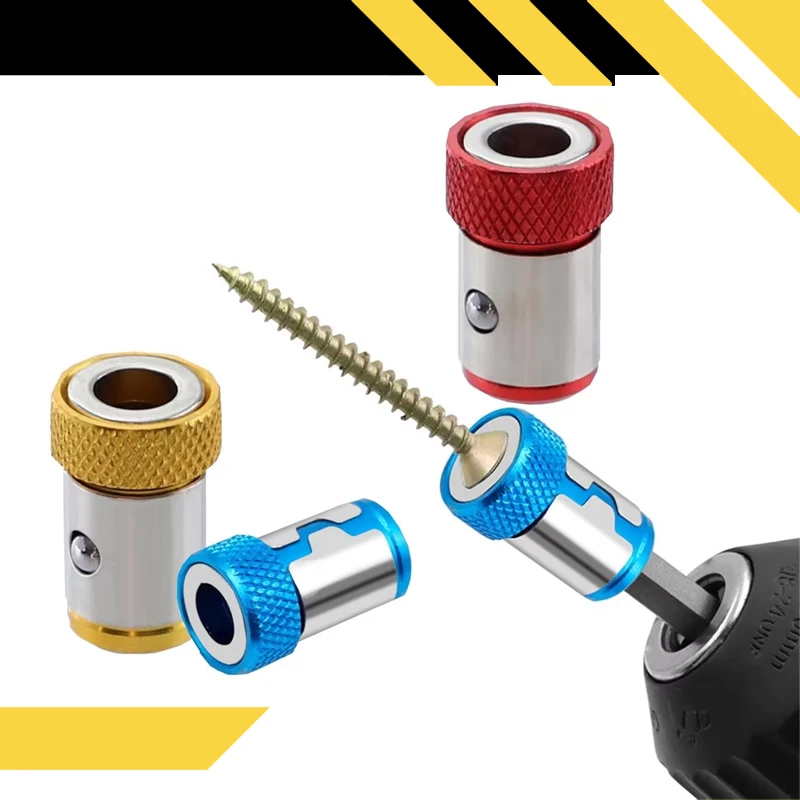 5 Stück magnetische Schraubenringe, magnetisierter Ring, Schraubendreher-Bits für 1/4 Zoll 6,35 mm Schraubendreher-Bits, Elektro-Schraubendreher-Bits