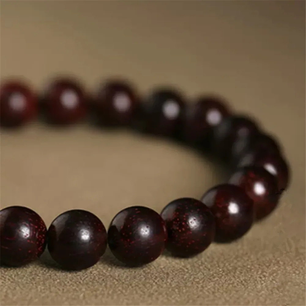 8mm Natural Lobular Red Sandalwood Couple Bracelets Women Black Sandalwood Jewelry Gift Natural Hetian Jade Bead Dropshipping