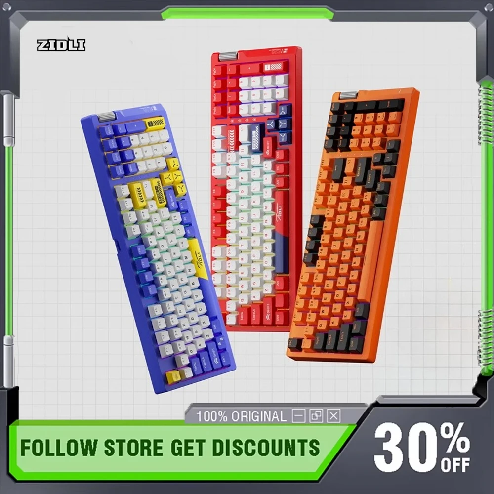 ZIDLI K98 Wired Optical Axis Mechanical Keyboard Waterproof Dustproof  RGB Customized Hot Swap E-sports Gaming Keyboard