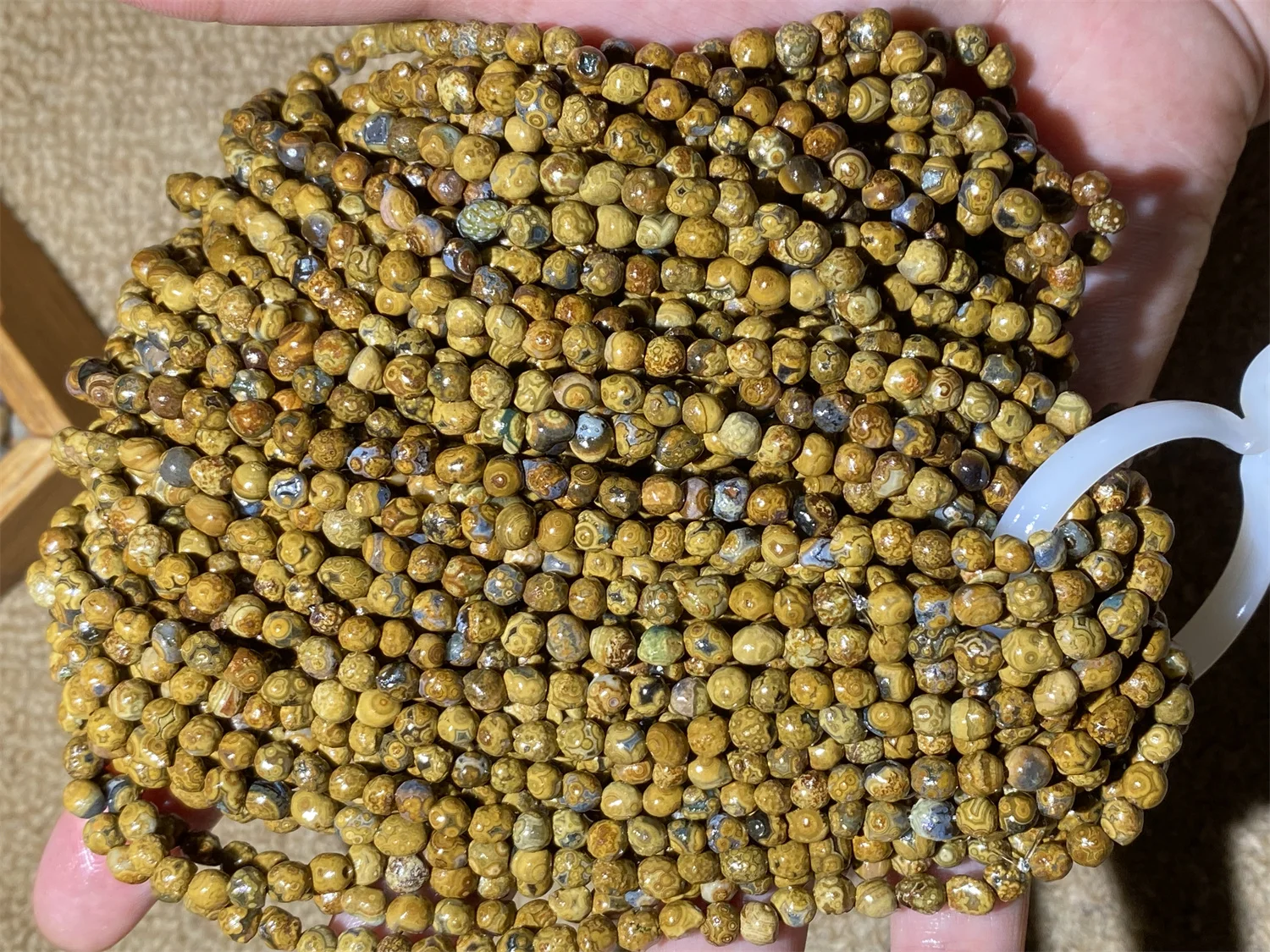 50pcs/lot 4-5mm Rare Collection Gift Special Mini Cute Multiple Births Gobi Agate Natural Rough Stone Beads String Bracelet