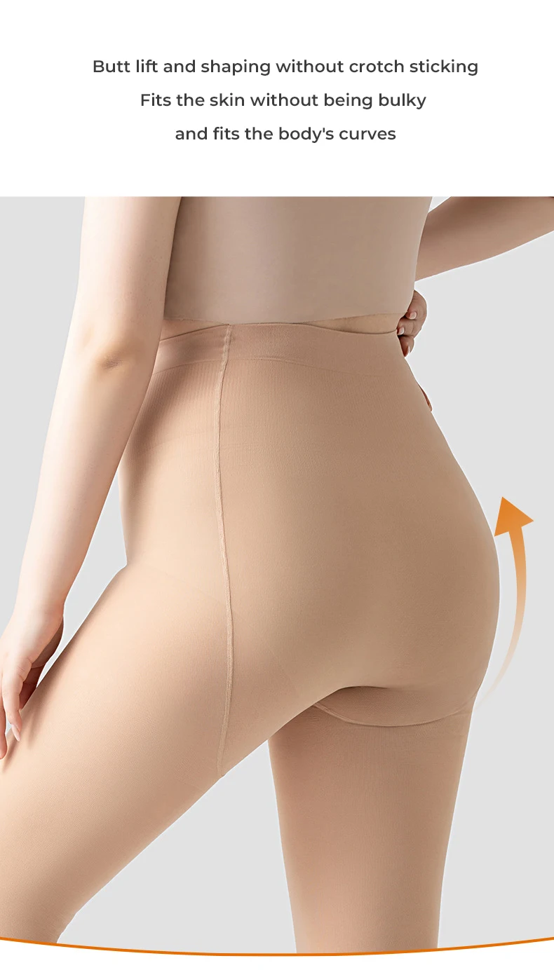 150g Damen Plus Size Strumpfhose Körper gewicht 80kg kann weich sein hohe Elastizität fußlos nackt schwarz Kompression strümpfe Bein tragen – Detail 5