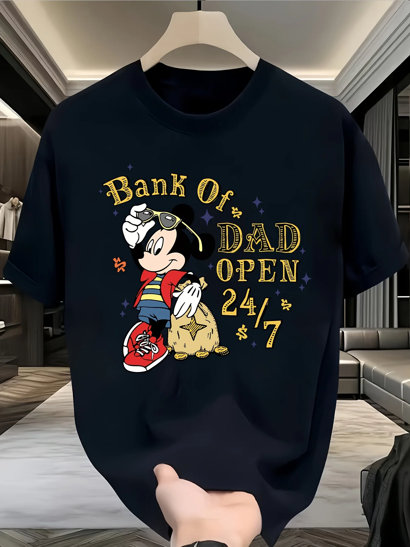 

Boys Girls Cartoon Mickey Mouse Summer T-shirt Kid Family Parent-child Clothing Casual Oversized Men Women Short-sleeved Y2k Top