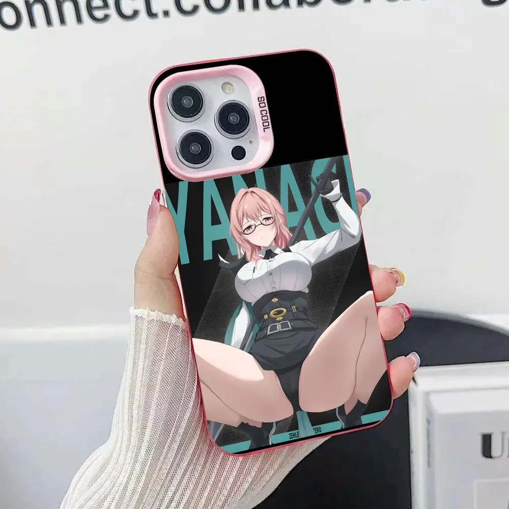 Zenless Zone zéro Yanagi coque de téléphone pour iPhone 17 16 15 14 13 12 11 X XR XS 8 7 Pro Max Plus translucide rose couverture jolie