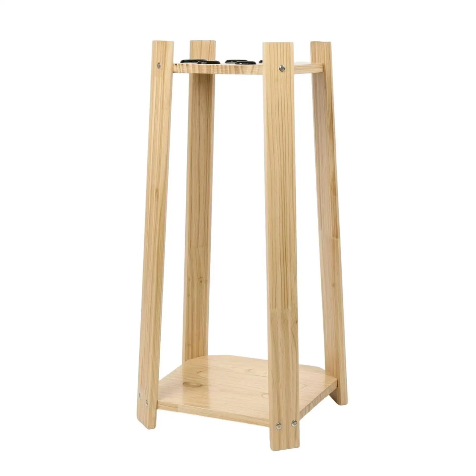 Billiard Cue Rack Wooden Pool Holder Floor Stand Standing Pool Cue Holder for Game Room