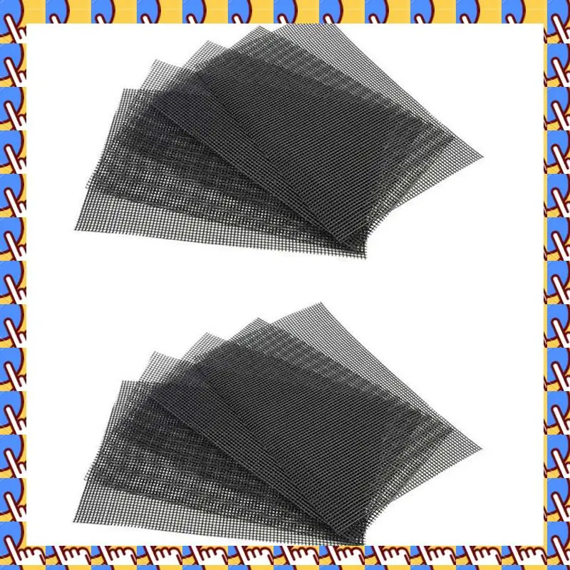 

A79I 10 Pieces Of 30 X 20 Cm Garden Drainage Mesh Sieve Flower Pot Hole Mesh Mat Garden Drainage Mesh Hole Sieve