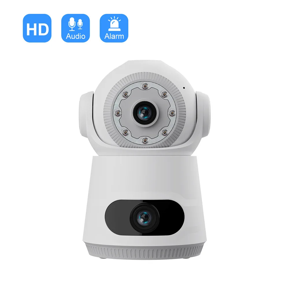 

4MP V380pro APP Dual Lens Full Color Wireless PTZ Intercom IP Dome Camera AI Humanoid Detection CCTV Baby Monitor TC201