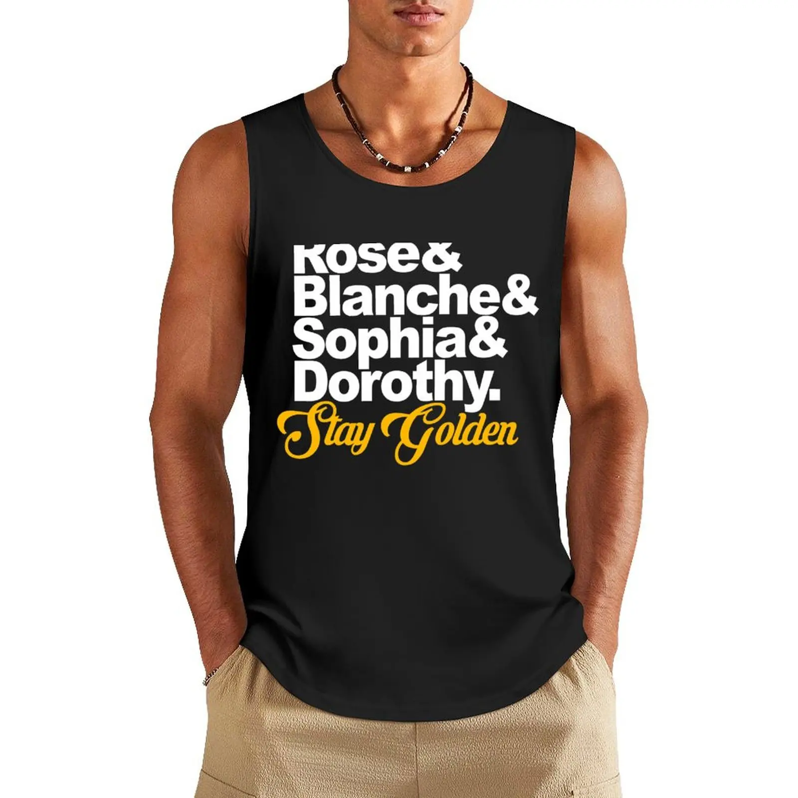 

Stay Golden Tank Top sleeveless Men's t-shirts t shirt gym man vest sleeveless vests