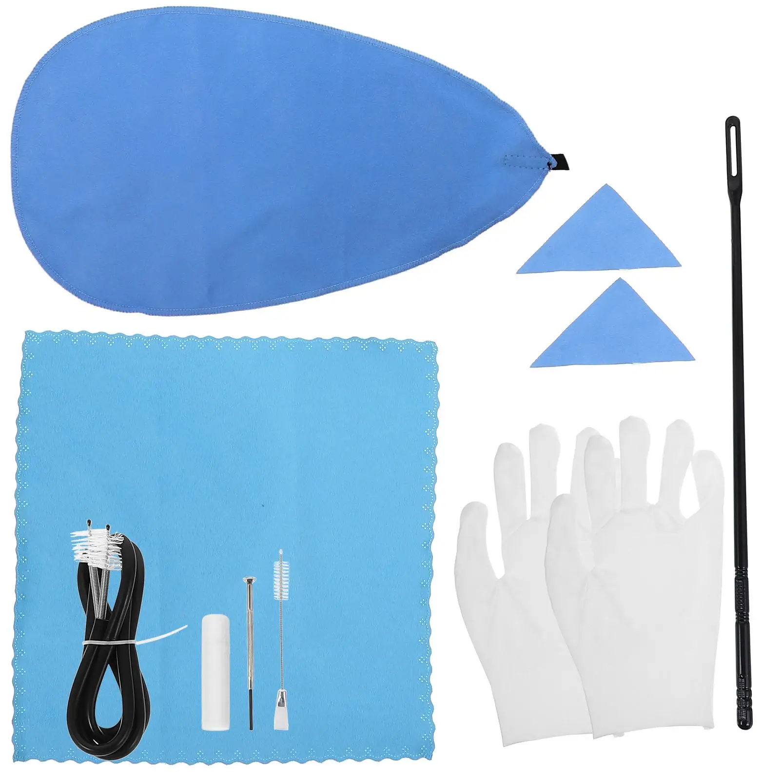 9 Pcs Flute Cleaning Kit Music Instruments Cloth Microfiber Tools Universal for