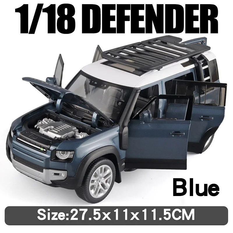 大 1:18 ランドローバーディフェンダー SUV オフロード合金モデルカー