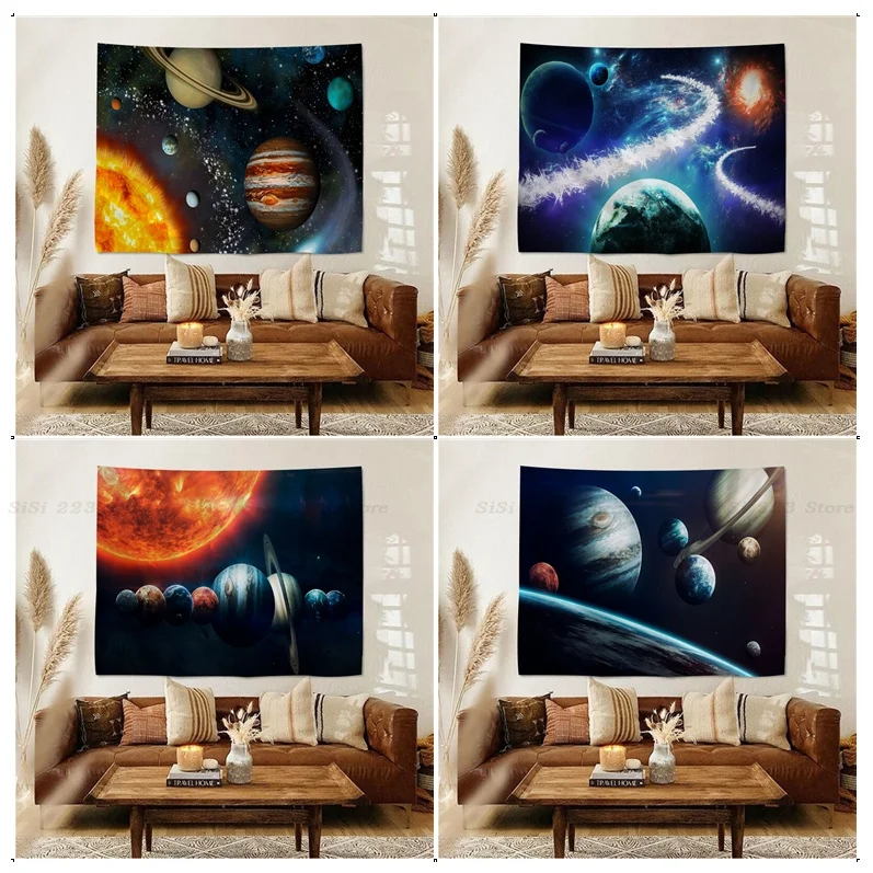 

Planet Space Cartoon Tapestry Wall Hanging Decoration Household Home Decor