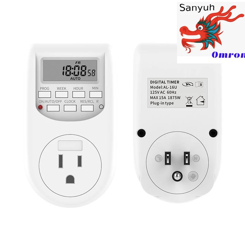 

125V 15A US standard timing switch 1875W timing 2PIN socket for electric vehicle charging