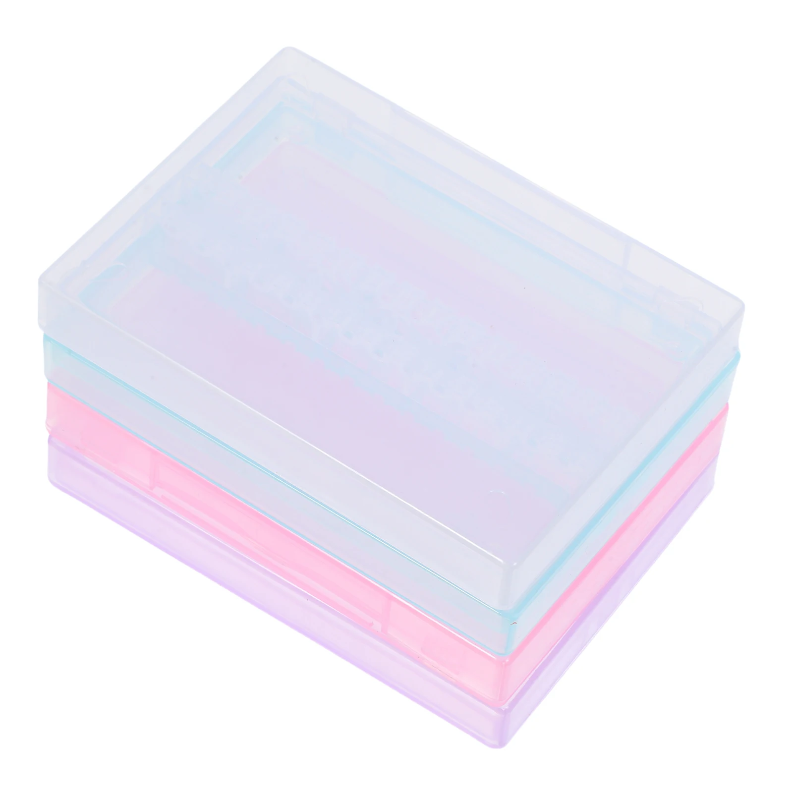 

4Pcs Nail Art Tool Boxes 14Slots Electric Grinding Heads Case PinkPurpleGreenWhite Manicure Storage Salons Accessories