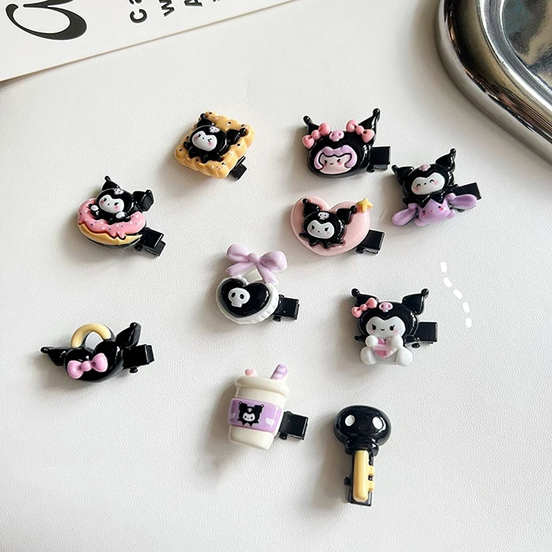 Sanrio Sweet Kawaii Duckbill Clip Anime Cartoon Kuromi Kids Girls Hairpin Hair Clip Fashion Cute Bangs Clip Hair Accessories