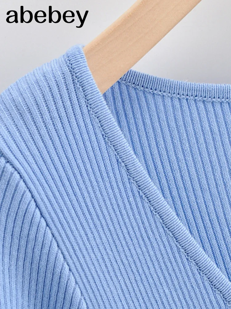 2026 신상 베이직 여성용 탄성 솔리드 엘레강스 V넥 스웨터 드레스 긴팔 여성용 사이드 오픈 미디 롱 드레스