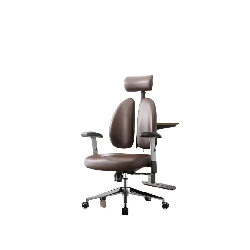 Cadeira de escritório executiva de alta qualidade, confortável para longas horas de uso, ergonômica, de couro, para computador.