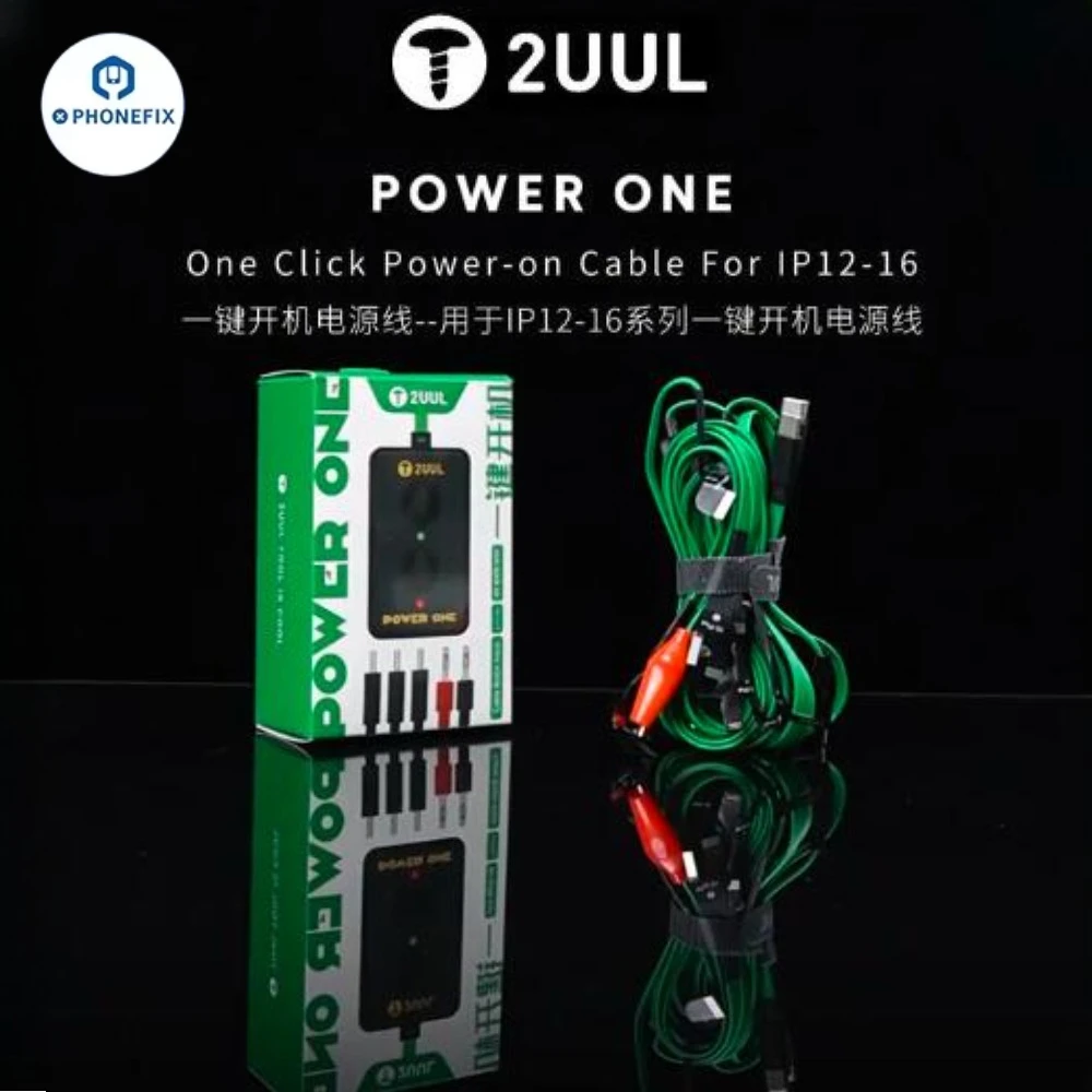 2UUL POWER ONE One-click Boot Cable for IPhone 12-16 Pro Max 4 Type-C Original Factory Level Connector Phone Repair Test Cord