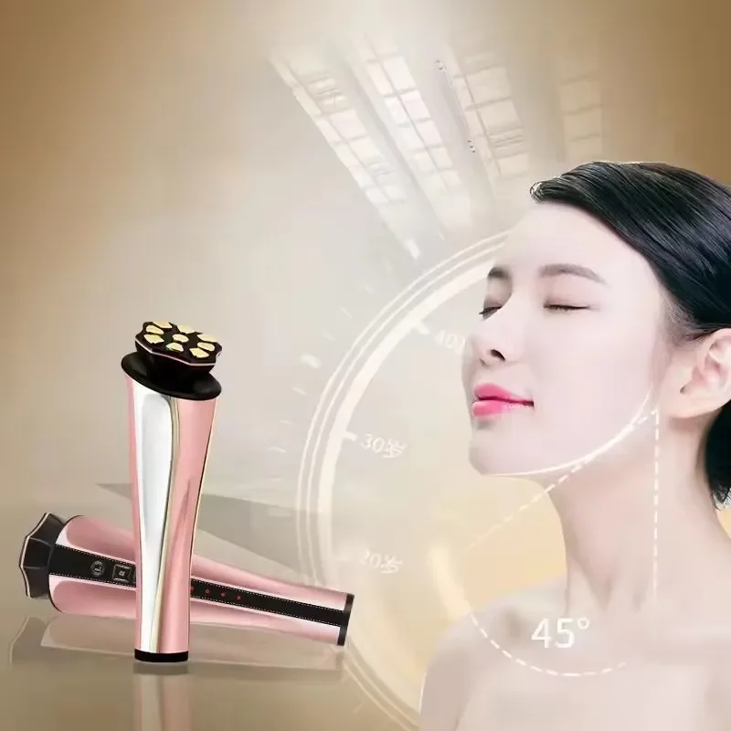 Przenośne urządzenie do liftingu twarzy EMS, masażer RF do twarzy i okolic oczu, mikroprądowy przyrząd do odmładzania skóry, urządzenie kosmetyczne LED przeciwstarzeniowe.