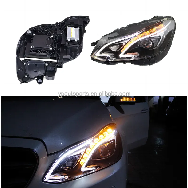 LED Headlight Lamp for Mercedes-Benz W212 2009-2013 Change to 2014-2016 E63 a Style LED Taillight E63s Auto Body Kits