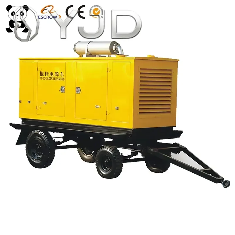 120KW/150KVA Mobile Trailer diesel Generator Silent Waterproof diesel Generator Set Electric Power Generator