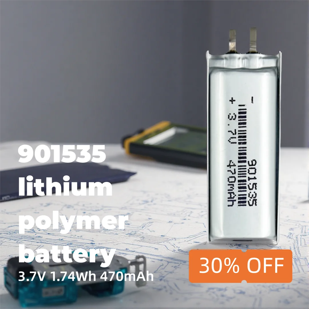 

901535 470mAh 3.7V High-Capacity Li-ion Battery for Portable Mini Electronics, Smart Gadgets, and LED Devices