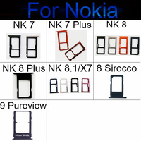 Sim Card Tray For Nokia 7 8 Plus/ 8.1 X7/ 8 Sirocco /9 Pureview Sim SD Card Slot Holder Adapter Replacement Repair Parts NK7 8