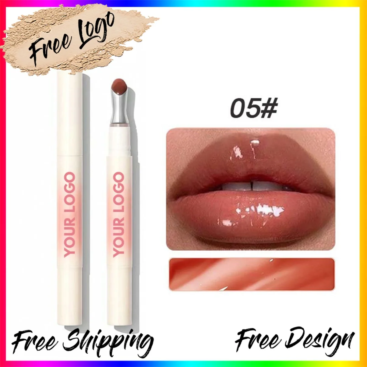 

Private Label Custom Logo 8 Colors Hydrating Lip Gloss Wholesale Makeup Long-lasting Moisturizing Hydrating Lipstick Lip oil