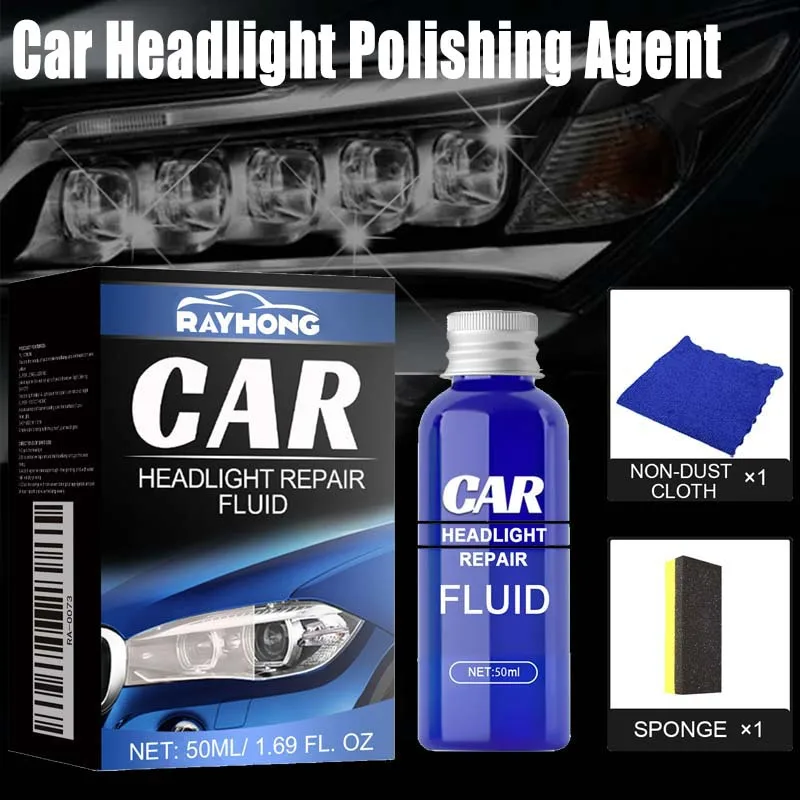 Car Headlight Polishing Agent Cleaning Paste Scratch Remover Repair Headlight Renewal Polish Liquid Headlights Eestoration Kit