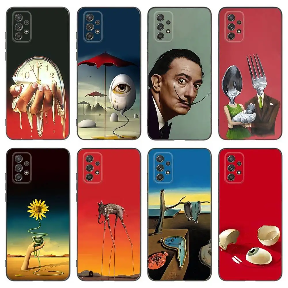 

S-Salvador D-Dali Art Phone Case For Samsung Galaxy A 91,80,73,72,53,52,51,22,5G,Plus,J,Note Soft Black Cover