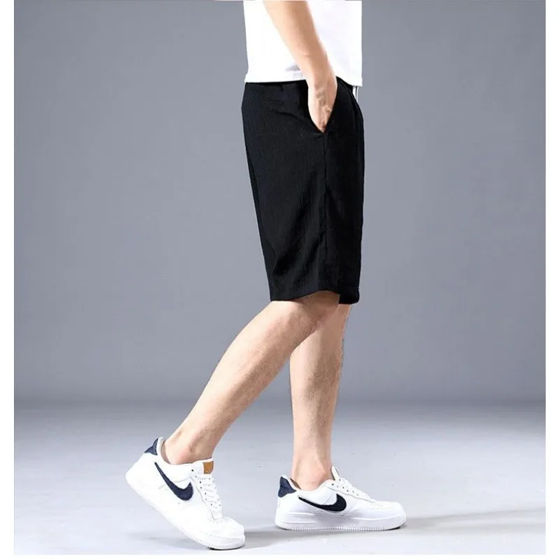 Men Summer Shorts Casual Pants Sweatpants Loose Man Clothing Trend Breathable Straight Leg Quick-drying New Thin Breathable