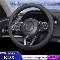 For New Acura RDX 2019-2021 2022 2023 2024 2025 Leather Car Steering Wheel Cover Breathable Non-slip Auto Interior  Accessories