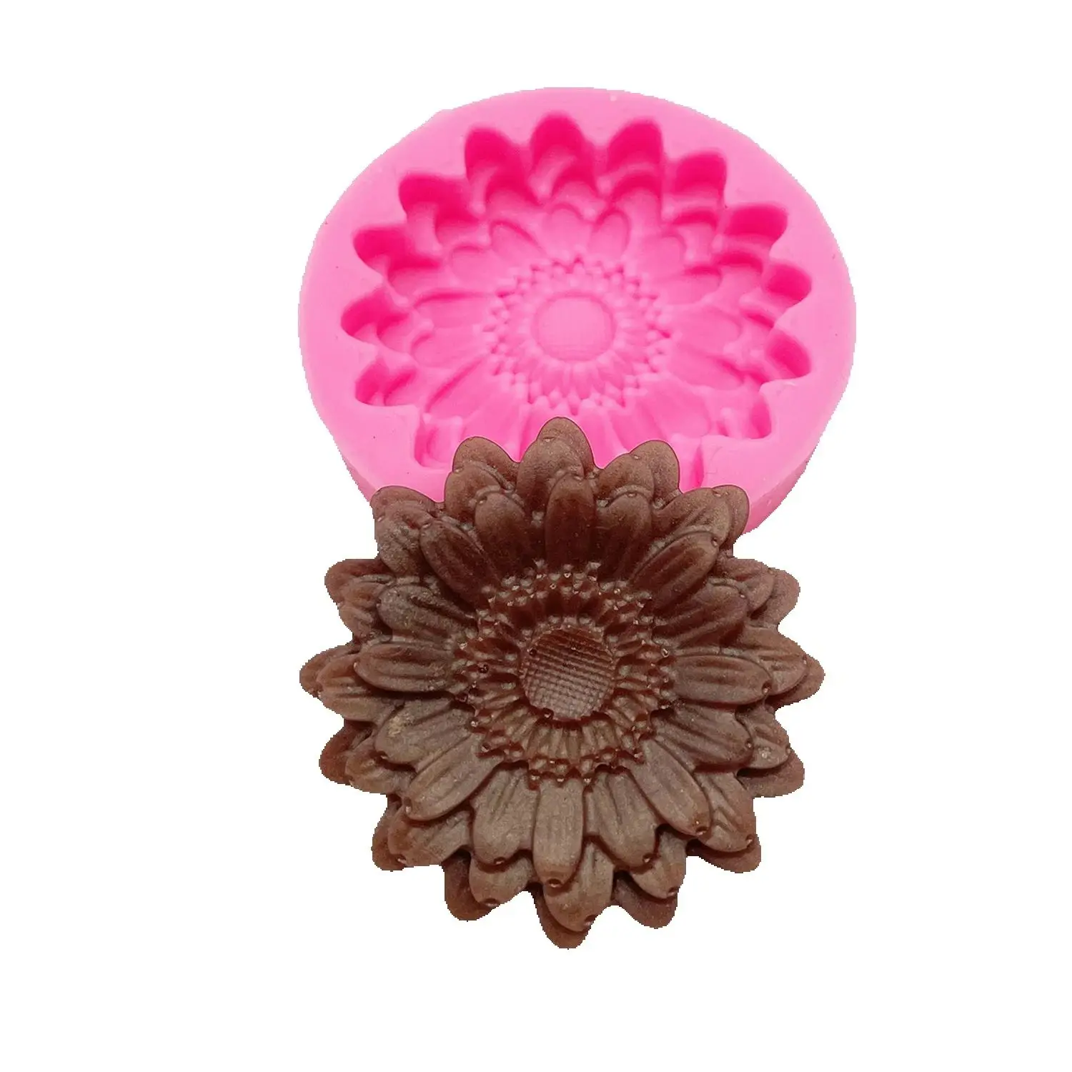 

Round Flower Roses Chrysanthemum Silicone Mold Make Chocolate Cake Scented Candles Plaster Soap Ice Cubes For Arts And Crafts