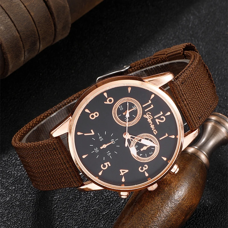 4PCS Fashion Mens Sports Watches Round Big Dial Watch Analog Quartz WristWatch Luxury Business Watch for Men Relogio Masculino