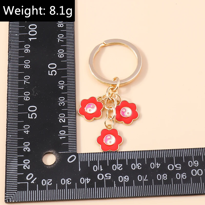 Aihua 40 Farben Niedlicher Pflanzen-Schlüsselanhänger Emaille Sakura-Blumen-Schlüsselanhänger für Frauen Mädchen Handtasche Anhänger Autoschlüsselhalter DIY Schmuck Geschenke – Detail 25