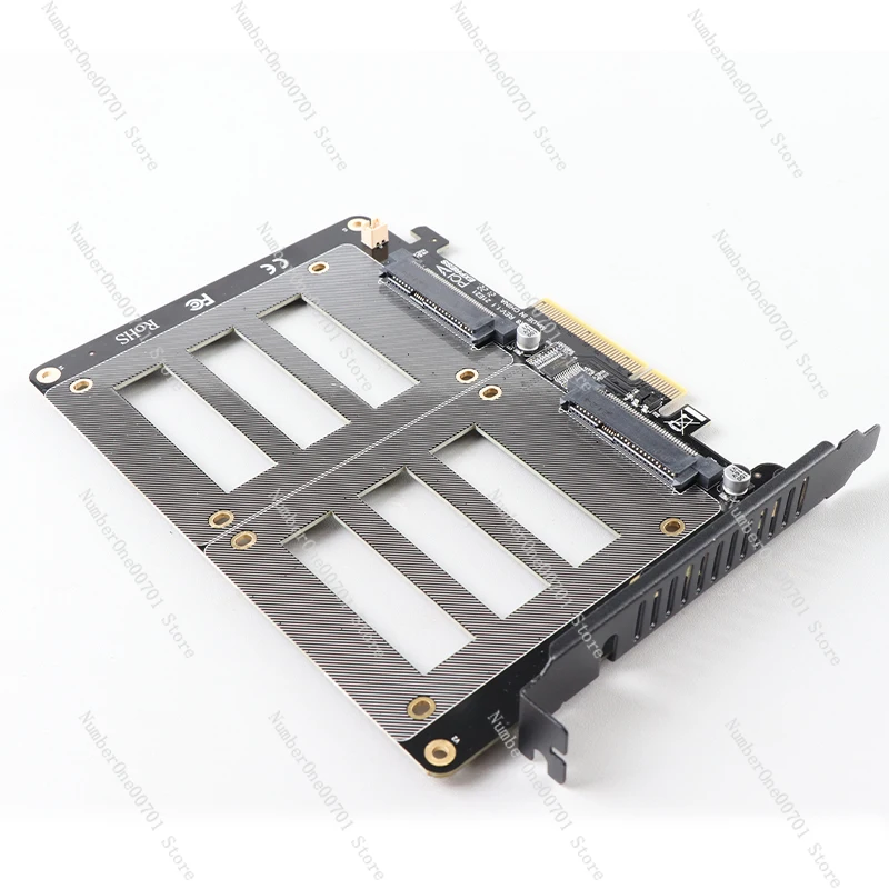 

U2 hard disk adapter card PCIEX8 double disk position U.2 expansion 1 turn 2 split card 1 point 2 desktop