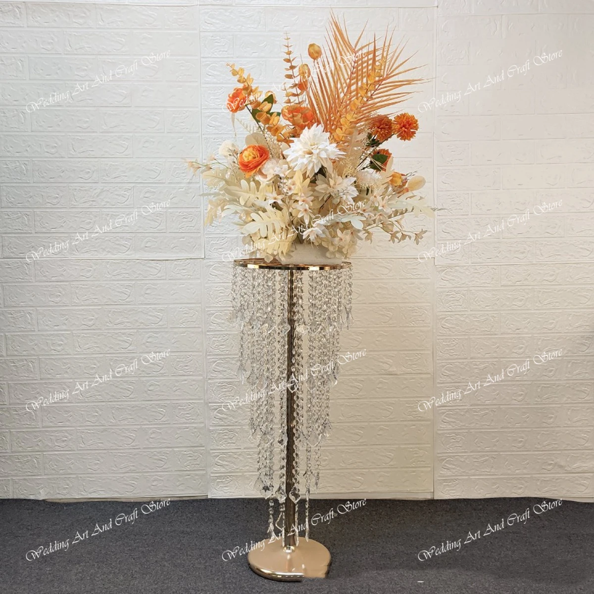 Wedding Centerpieces Acrylic Vases round Geometric Tall Flower Stand For Party Table Decorations 686