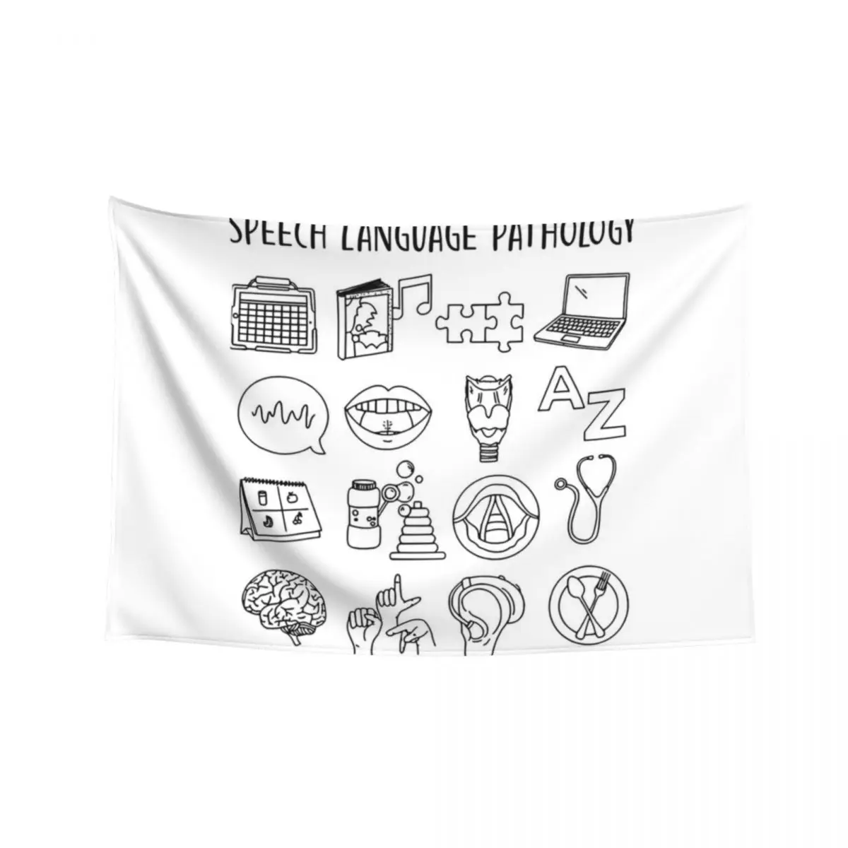 

Speech Language Pathology Pathologist SLP Speech Therapist Tapestry Cute Decor Bedroom Deco Anime Decor Tapestry