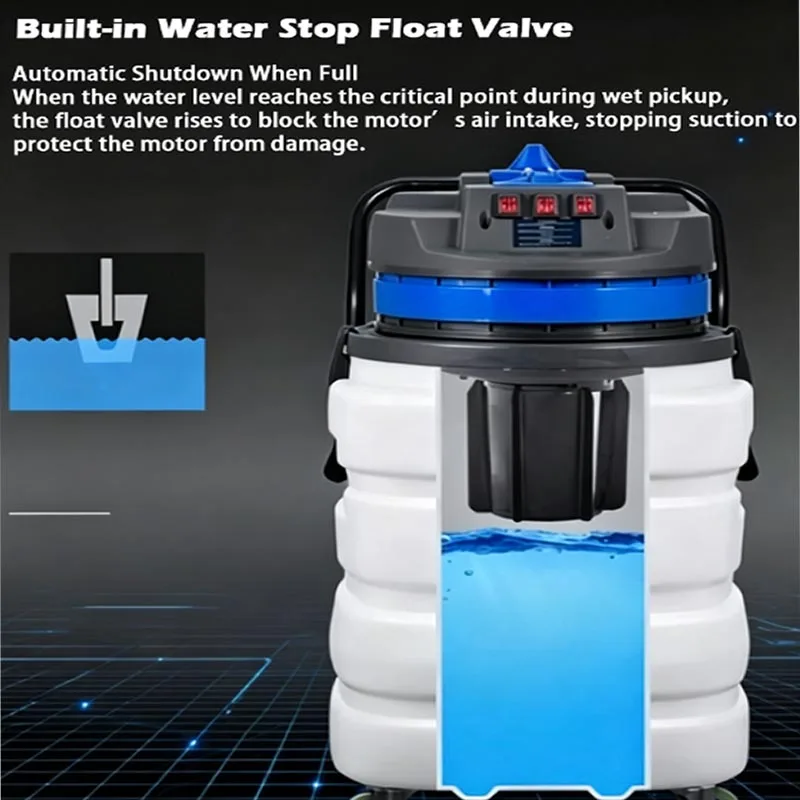 High Quality Heavy Duty Canister Vacuum Cleaner Industrial Commercial Wet Dry Auto Vacuum with Manual Cleaning New(customized)