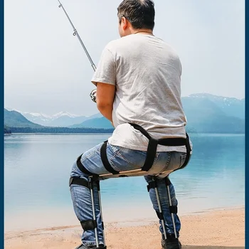 2022 new invisible chair exoskeleton human chair can wear lazy portable mechanical bracket fishing magic waist strengthening iron