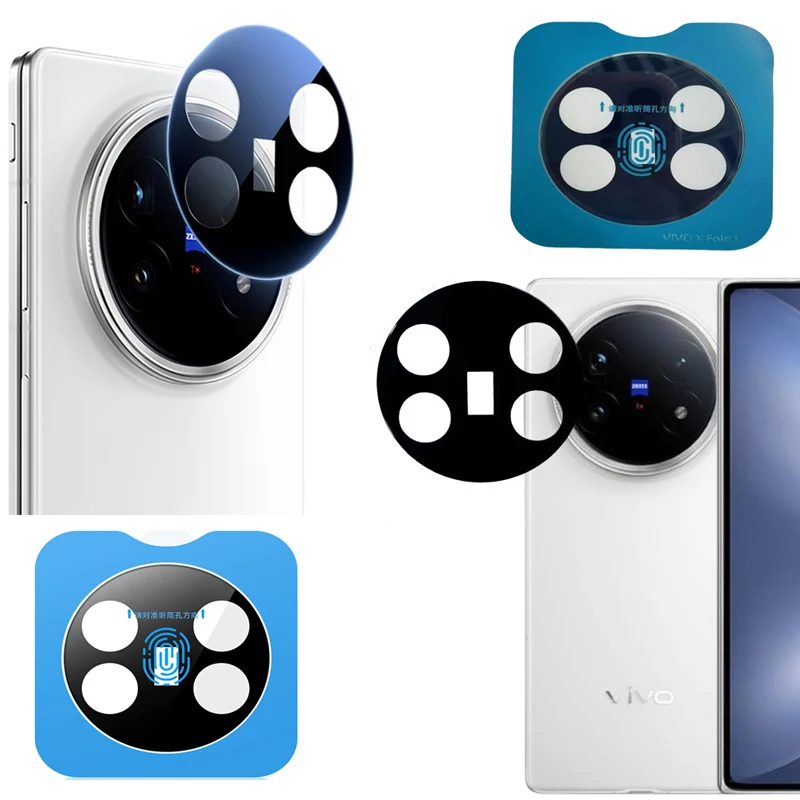 

for Vivo X Fold 5 Camera Lens Bezel Cover AR Tempered Glass Lens Film Sticker Protector Cap Black Coverage with Location Board