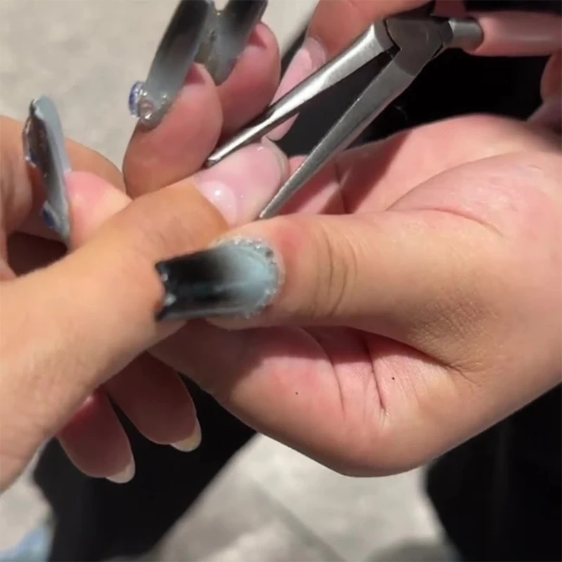 Nail Art Shaping Clip Pinzette Maniküre Werkzeug UV Gel Werkzeug Multifunktions-Carbon Stahl Nipper Picking Up Strass