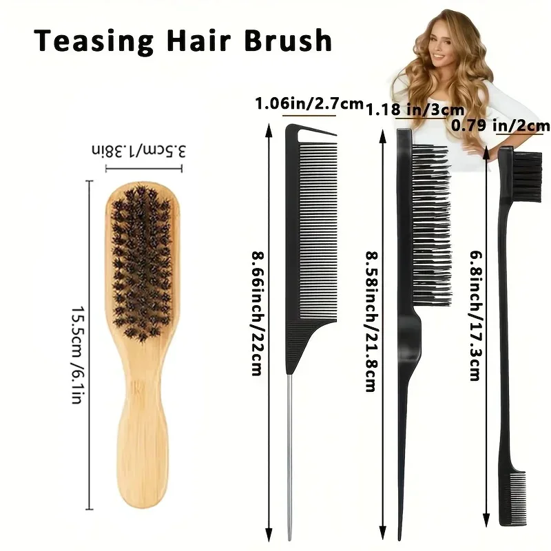 Boar Bristle Brush Set with Spray Bottle