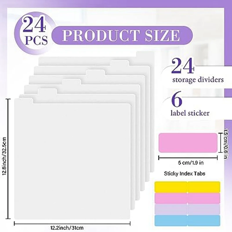 Scrapbook Paper Dividers Bulk For Dividing 12 X 12 Inch Scrapbook Paper Storage Cardstock Tabbed Dividers File Library A Durable