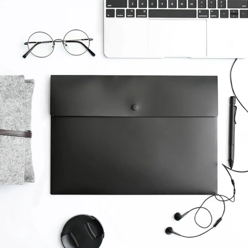 With Snap Button Closure File Folders Pouch Cosmetic Makeup Bags Paper Organizer Document Folder Archive Folder Waterproof