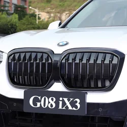 Car Front Bumper Kidney Grill For BMW G08 iX3 2020 2021 2022 2023 M Style Air Intake Grille Car Racing Grilles Body Kit Tuning