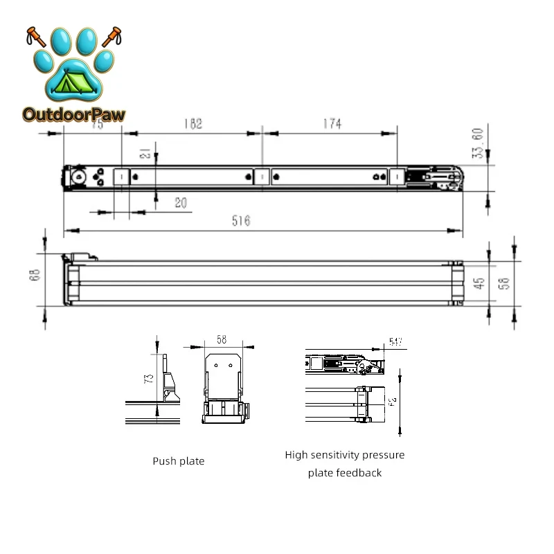 Mini Conveyor Belt Feedback Pressure Plate for Vending Machine and Automatic Machine Belt Conveyor Track Cargo Lane