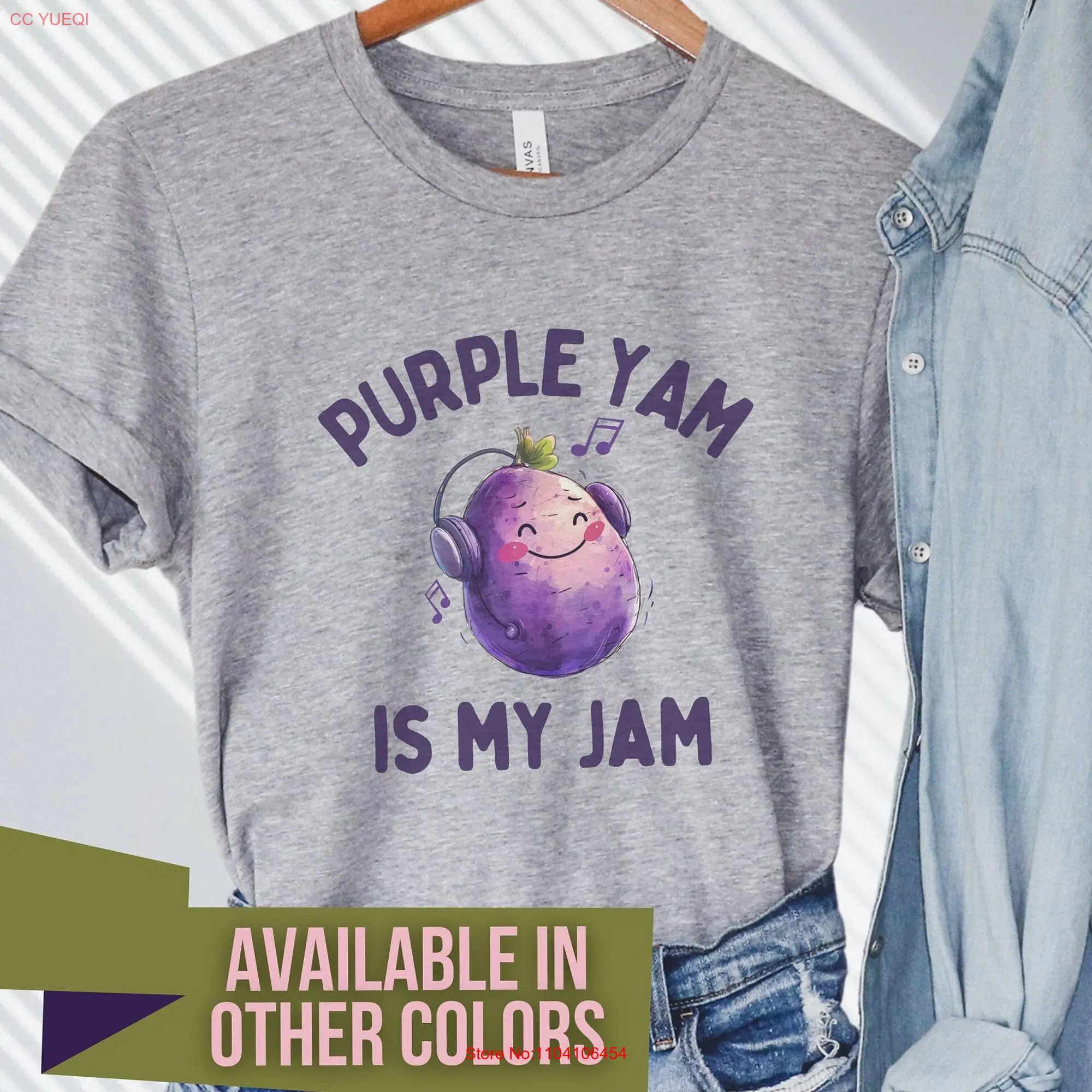 Purple Yam Is My Jam T Shirt Cute Jammin' for the Ube Lover or Foodie Music Enthusiast Filipino Food Dessert Maker