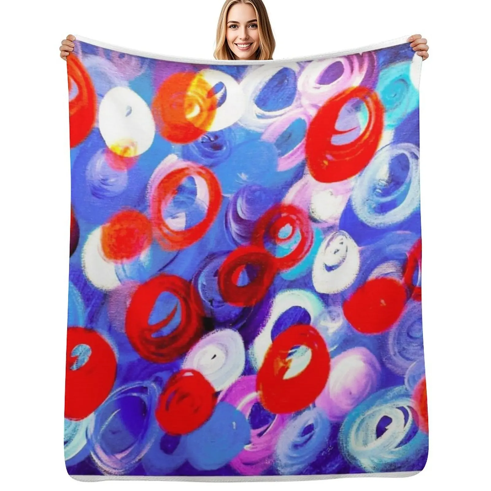 Red Hat Society Throw Blanket Fade Resistant Durable Throw Blanket