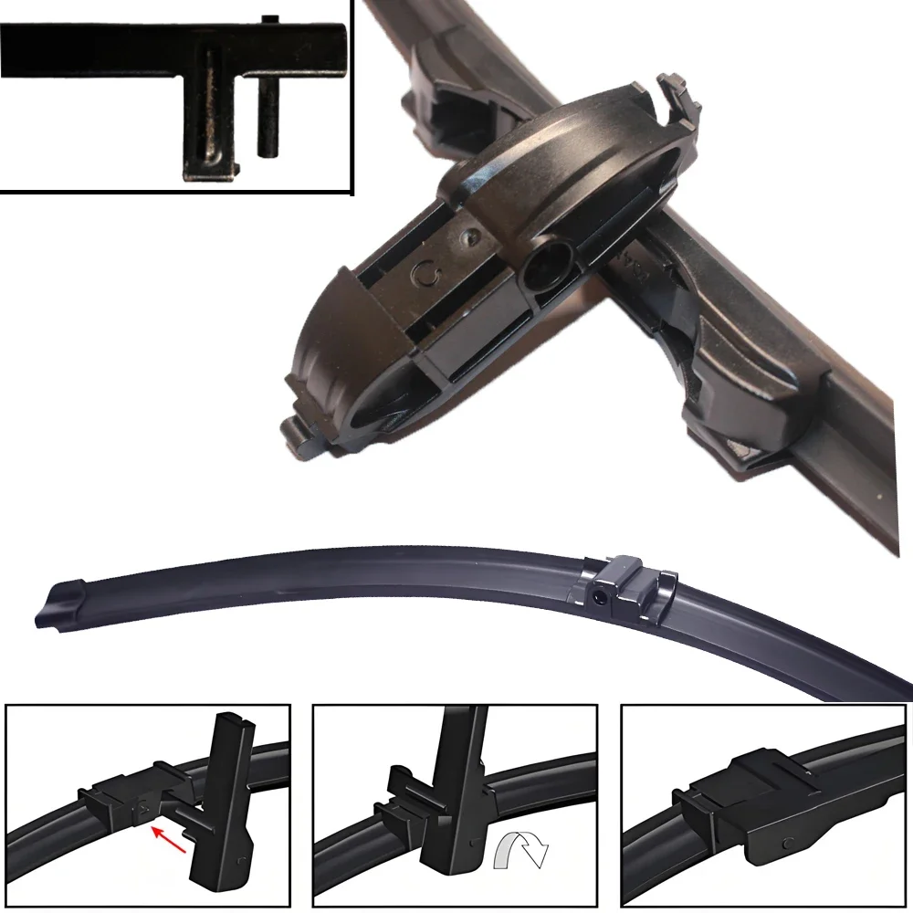 لمرسيدس بنز CLS الفئة C219 2005 ~ 2008 الجبهة الشتاء ممسحة شفرات القاطع النوافذ تنظيف العظم فرملس المطاط ملحق #5