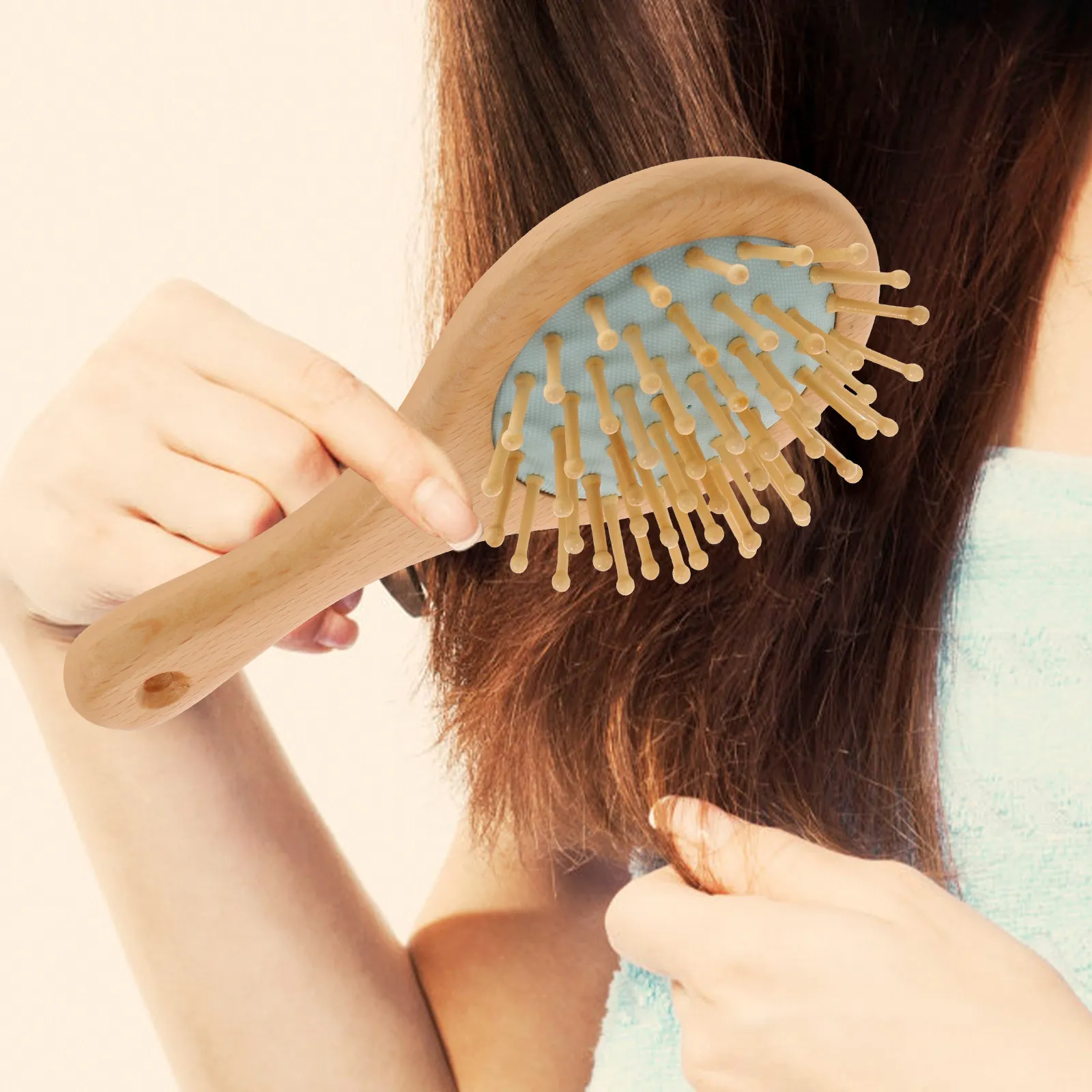 1Pcs Massage Comb Wooden Hair Comb for Salon and Home Use Comfortable Airbag Head Massager Styling Detangling Dead Hair Remover